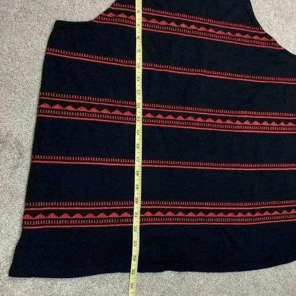 J Jill Halter Top Embroidered Navy and Red Color Sleeveless Sz XL - Picture 3 of 8